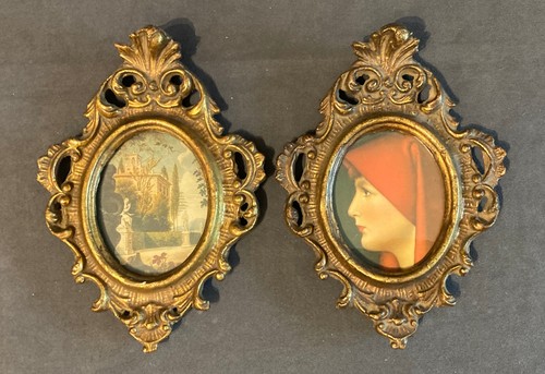 Vintage coppia cornici ovali