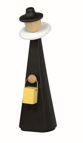 Figura legno cantante con - in,